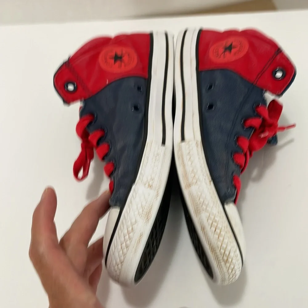 Converse Chuck Taylor All Stars Junior Red and Blue Size 5 Unisex Mid High
